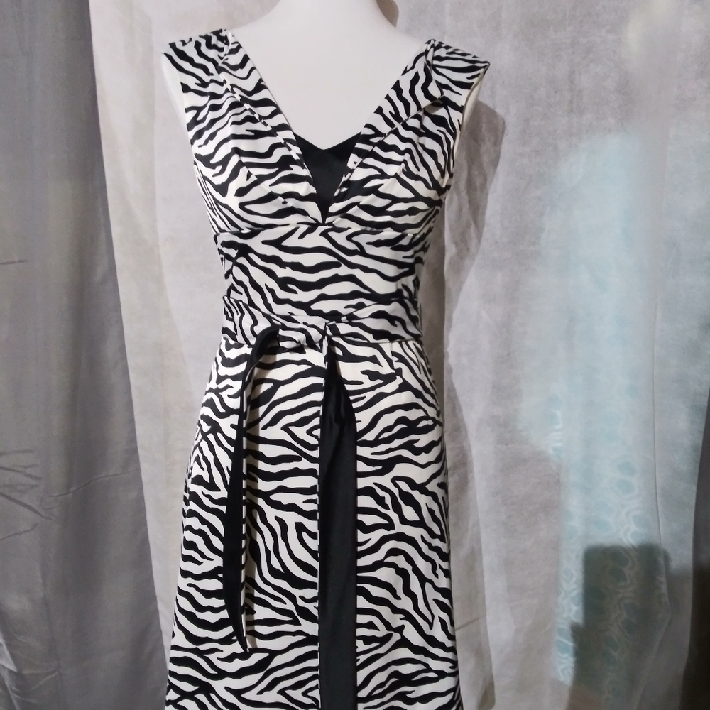White House Black Market zebra print dress